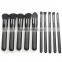 Hot sell facial cleaning makeup black cosmetic brush set with package wholesale