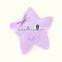Fancy lavender 4'' little star felt kids coin purse with zipper closure new for 2015