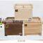 Slide locer natural color paulownia wooden box for rice storage