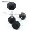 PROIRON 100 lb Rubber Hex Dumbbell Set, 5-60 lb with Rack