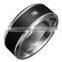 Men Titanium Tungsten Carbide Ring Stainless Steel and CZ Rings Jewlery