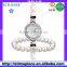 FS FLOWER - Slim Pearl Bracelet Watches Diamond Insets