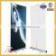 Scrolling retractable roll up banner