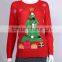 Chinese Product Womens' Round Neck Long Sleeve Pullover Knitted Sweater With Jacquard &beads