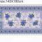 Newest transparent printed flowers all-in-one vinyl table cloth piece/roll
