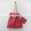 Drawstring Shopping Jute Bag with Strap Handle and Attached Coin Purse