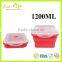 Microwave Oven Safe 1200ML Folding Silicone Lunch Box, Airtight Lunch Box Wholesale