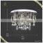 2015 Hot sale classic hanging crystal LED ceiling light with stainless steel canopy