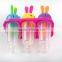 Friendly plastic Ice Pop Molds for Frozen Fruit Popsicles