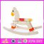 2017 new design children funny wooden ride on horse toy W16D108