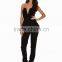 Off shoulder sleeveless flared top sexy jumpsuit