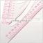Kearing triangular plastic scale rulers 1/3 &1/4 &1/5 sanwich line scale with a protractor for fashion designing #8345