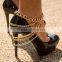 High end crystal foot jewelry unique rhombus crystal anklet luxury crystal wedding anklet