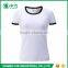 2017 Latest Fashion Summer 100% Cotton Slim Fit Round Neck Women Blank T Shirt