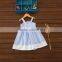 Girls Boutique Princess Dress Baby Stripe Design Clothes Wear With Bowknot Girl Birthday Dresses