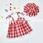 Bulk Wholesale Clothing Blue Checked Summer Outfits Kids Clothing