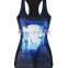 Ladies Hot Sale Polyester Sublimation 3d Printing Singlet Tops /vest/tank Top