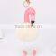 Cute Creative Fake Rex Rabbit Fur Ball Keychain Animal Pom pom Flamingo KeyChain