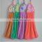 Wholesale Cute Cartoon hanging Microfiber dishcloths kitchen hand towels with ties