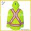 Zipper Reflective Hi-Visibility Safety Workwear With Detachable Hoody