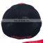 Flat and 3D embroidery 6-panel mesh trucker baseball cap black fitted cap