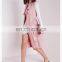 korea fashion female hot pink winter coat custom low price