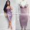 Women Clothing Faux Leather Sexy Strap Sleeveless Cocktail Midi Bodycon Dress