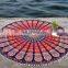 72" Indian Bohemian Hippie Mandala Roundie Tapestries Round With Pom-Pom Lace Wall Hanging Yoga Mat Table Cover Beach Throw