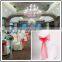2015 Wedding Chair Decorative Red Transparent Organza Bows