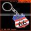 Customized painted metal keychain with ring in any shape and color made by GS craft