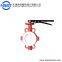 pneumatic control wafer type ptfe seal butterfly valve with rubber seat