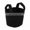 durable black color 5 gallon felt flower pot with handle