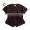 2019 summer girls' clothing sets short sleeve crop tops and shorts leopard print suit