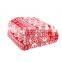 Christmas Snowflakes Pattern Red Background Soft Lightweight Coral Fleece 200GSM Blanket Throw 50" x 60"