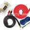 High quality frosted and transparent Car Amplifier installation Wiring Kit with nylon sleeve,audio amplifier kit