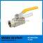 Female Male Brass 2 Way Gas Valve with yellow handle