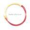 hot new red leather bracelet with gold brass tube clasp bangle for girls