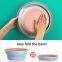 Collapsible Wash Basin Tub Folding Round Dishpan Washing Basin