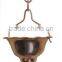 Copper Rain Chain With Flower Design Cup For Garden Decor And Gutter