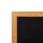 Oak finish magnetic framed chalkboard