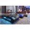 Italy design New modern LED light audio sofa with USBLiving room furniture genuine leather sofas sets