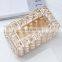 Tissue Box New Home Decorative Container Luxury Gold Facial Car Holders Cover Metal Glass Paper Rhinestones Crystal Tissue Box