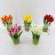 Hot sale lifelike plastic faux tulip flowers artificial flower plant decor in bulk unpotted for decoration