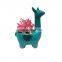 Custom mini vase home decorative desktop cute cartoon ceramics potted artificial plant in vase plastic plant