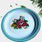 enamel round tray Flower decal wholesale enamel steel round tray