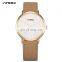 SINOBI Elegant Fashion Lady Watch Simple Dial Leather Band Japanese Quartz Movement S9691L