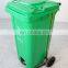 Recycle 100 liter hdpe wheeled plastic waste dustbin garbage bin waste with pedal