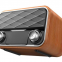 Reloj de display LED estéreo vintage portátil, radio clásica, altavoz bluetooth de madera con carga inalámbrica