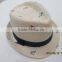 certificated paper braided promotional folding straw hat with belt buckle