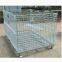 Stackable Folded Galvanized Steel Welded Heavy Duty Wire Mesh Container with Top Cover
